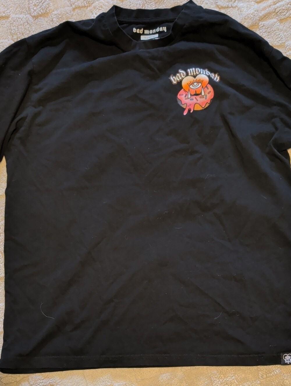 Stranger Things Bad Monday Men's Black Graphic T-Shirt